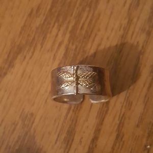 Stirling silver with gold Dragonfly, ring